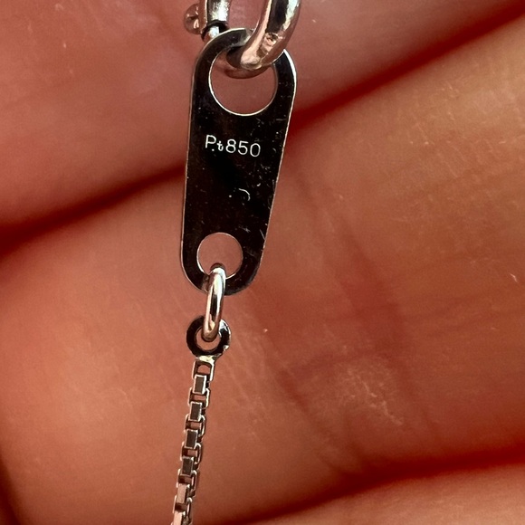 1.11ct solid platinum genuine opal/VS Diamond necklace - Picture 4 of 12